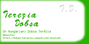 terezia dobsa business card